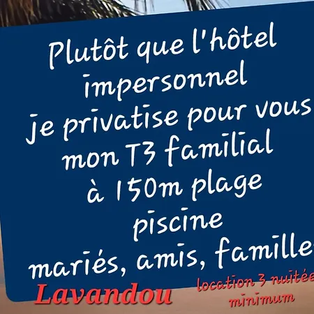A Pied ! Grand T3 A 150 M Lavandou Pisc Pkg Priv *